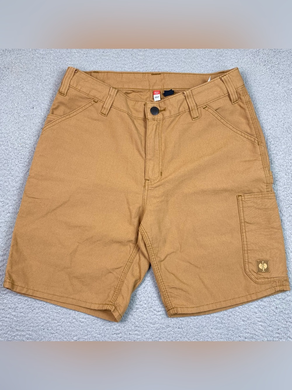 Engelbert Strauss Canvas Work Shorts Men's Size 34 Tan Carpenter Cargo Cotton